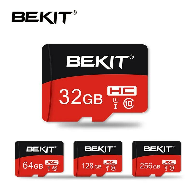 Bekit-tarjeta de memoria 100% Original, clase 10, U1, U3, TF, SD, Mini Flash, TF/SD, para teléfono, 256GB, 128GB, 64GB, 32GB, 16GB, 8GB