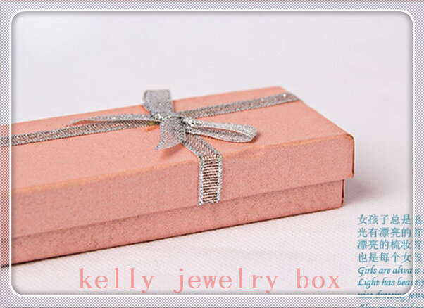 Caixa de joias de papel rosa 24 segundos 20x4x2cm, caixa de joias de colar, presente, caixas de embalagem de jóias, caixa de pulseira, venda imperdível