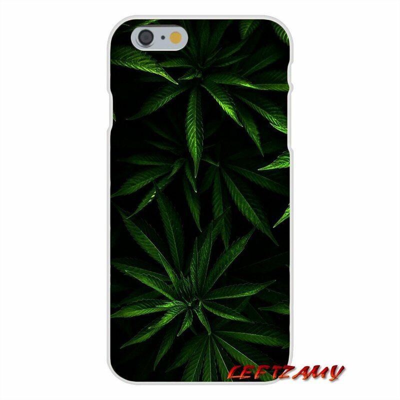 Accessoires coques de téléphone pour iPhone X 4 4 S 5 5 S 5C SE 6 6 S 7 8 Plus herbe à feuilles