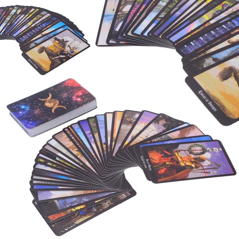 Cartas de cubierta de Tarot juego de mesa mítico 78 cartas de divinación leer el destino mítico divinación para juegos de cartas de La Fortuna edición en inglés