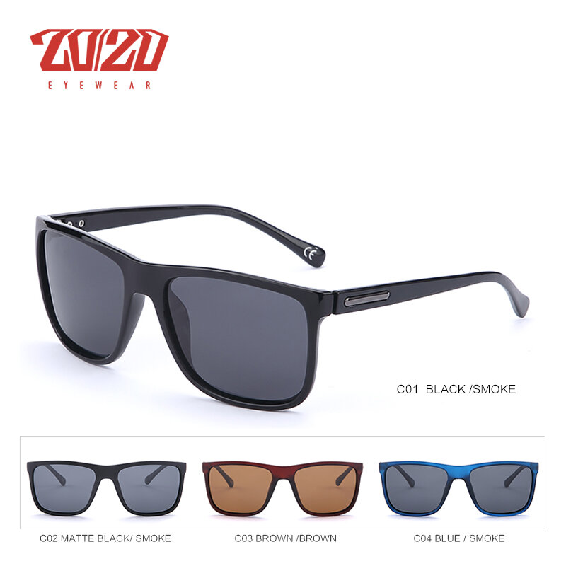 20/20 แบรนด์แว่นตากันแดด Polarized ผู้ชาย UV400 คลาสสิกชายแว่นสายตาขับรถเดินทาง Gafas Oculos PL243