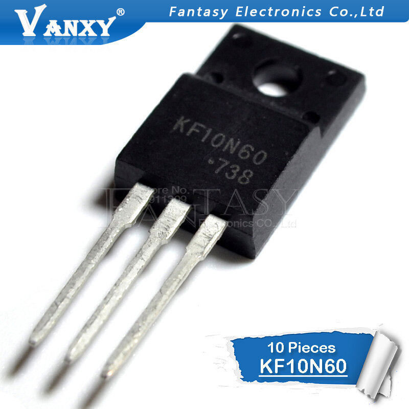 10pcs KF10N60 TO-220F 10N60 TO-220 TO220F 600V 10A nuovo originale