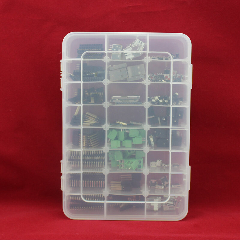 Elecrow conector kit para arduino iniciantes de aprendizagem básica conectores usb interruptor dc jack encabeçamento eletrônico diy com caixa varejo