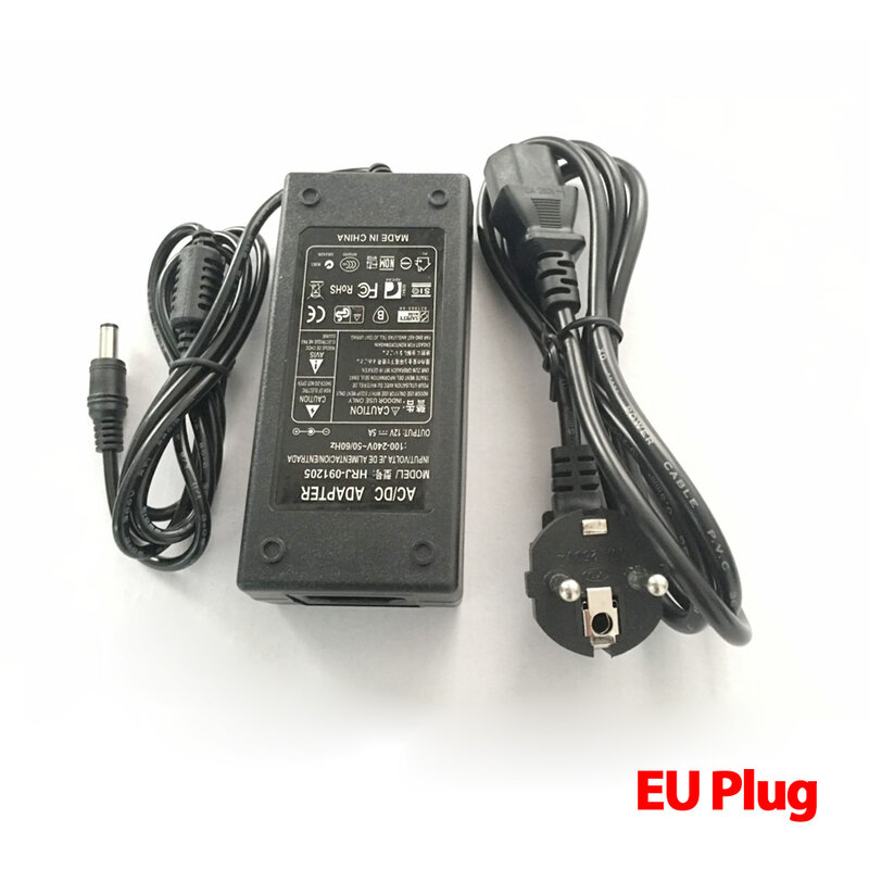 Menor preço novo conversor ac adaptador para dc 12v 5a 60w led fonte de alimentação carregador para 5050/3528 smd led luz ou monitor lcd cctv