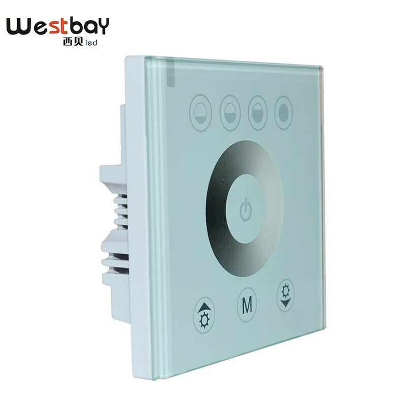 Painel de toque de westbay, interruptor led com luz dimmer 12v-24v 144w 12a ou 288w 6a interruptor de ligamento/desligamento ajustável, controlador de luz