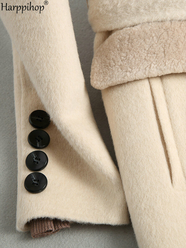 2018本物のウールポリエステルコートジャケット,女性の暖かい冬のコート,秋冬のコート