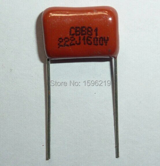 20pcs CBB capacitor 222 1600V 222J 1.6KV 2200pF 2.2nF P15 CBB81 Metallized Polypropylene Film Capacitor