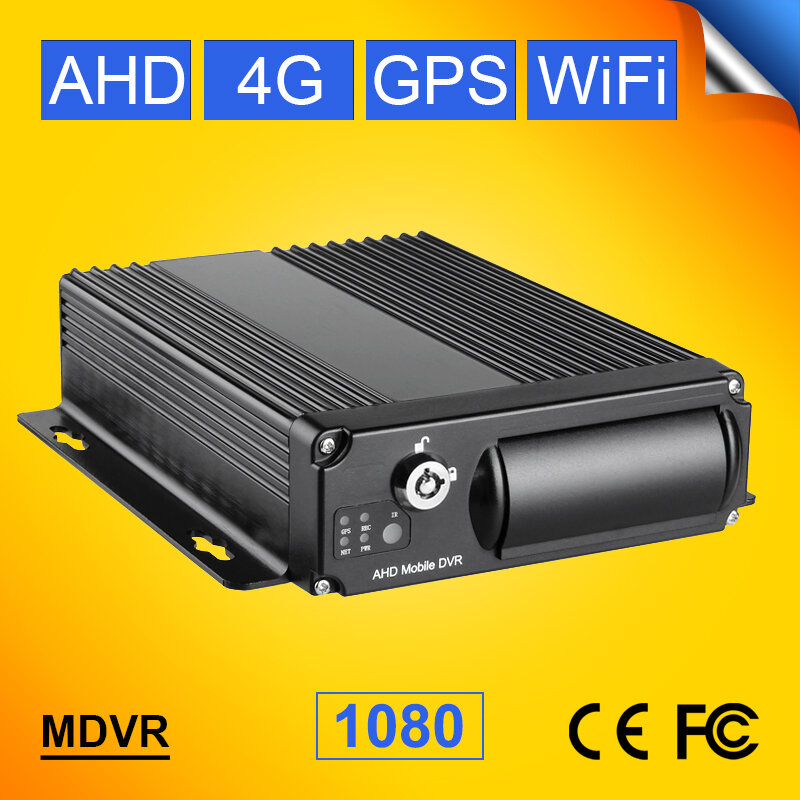 AHD 1080P 4G WiFi Mobil Mobile DVR G-sensor Kartu SD MDVR Mendukung iPhone Android Telepon PC Monitor Video Waktu Nyata GPS Kecepatan Trek