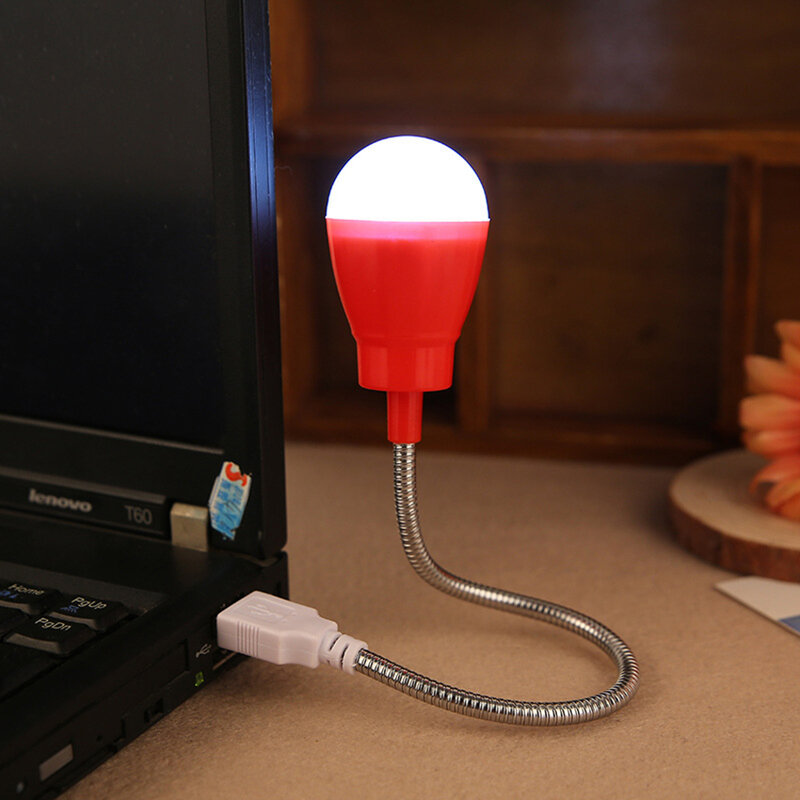 Гибкий светодиодный USB-светильник, портативный светодиодный мини-светильник USB для ноутбука, ПК, настольного компьютера, для чтения, прикроватный светильник