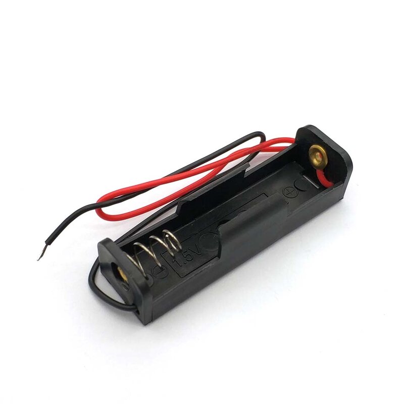 AA Battery Holder 1.5V AA Battery Storage Case AA Plastic Box Holder With Leads DIY