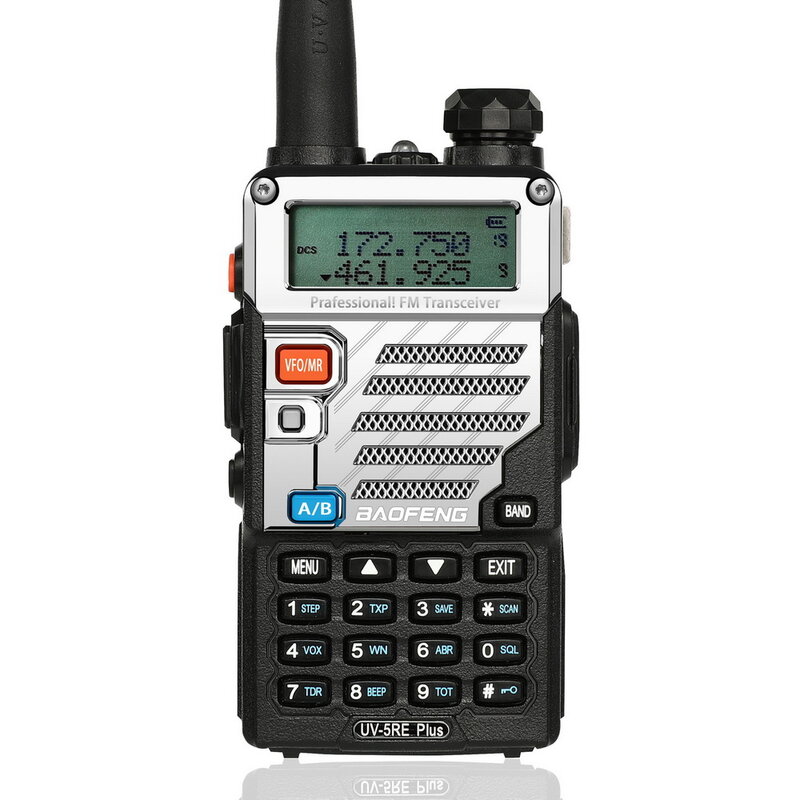 Baofeng-Radio portátil UV-5RE Plus, walkie-talkie de dos vías, 5W, vhf, uhf, comunicador de banda Dual, transceptor de mano