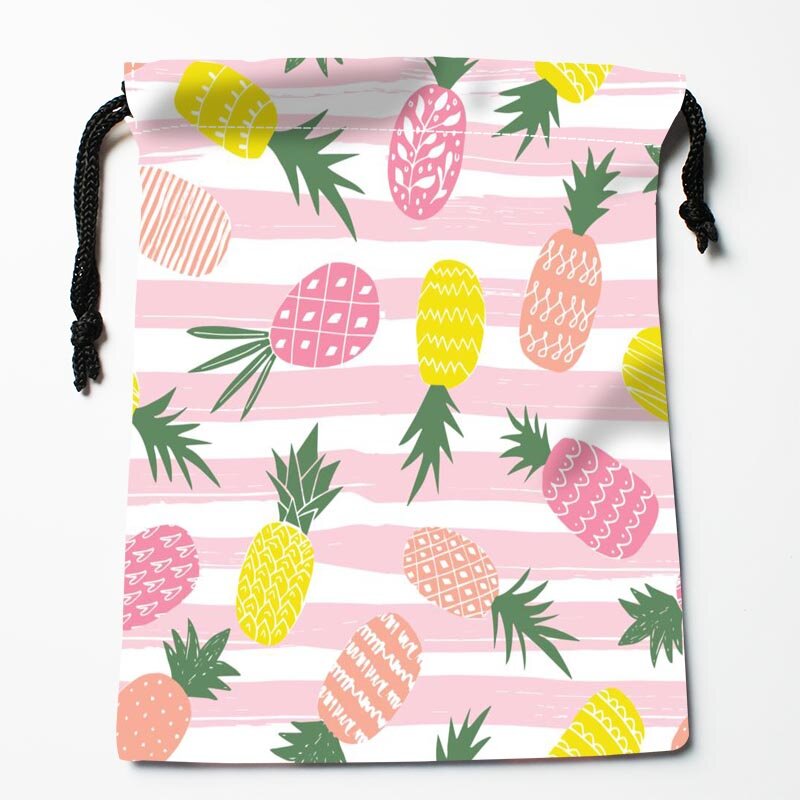 New Arrive Pineapple pattern Drawstring Bags Custom Storage Bags Printed gift bags More Size 18*22cm DIY your picture