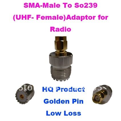 Adaptador SMA macho a So239 UHF hembra para Radio bidireccional