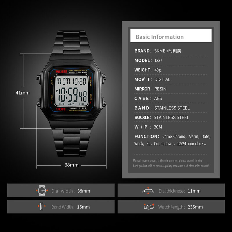 Элитный бренд часы SKMEI для мужчин обратного отсчета электронные цифровые спортивные часы 30 м водостойкий открытый светодиодные Мужские час...