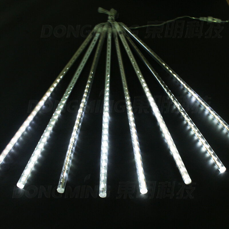 Atacado 100set 8 pçs/set 20cm Meteor Shower Luzes LED Oco À Prova D' Água Decorativos Luzes led Férias Luz da árvore de Natal