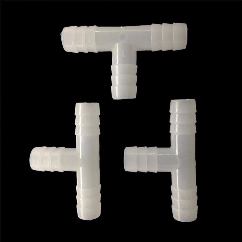 50 pcs 8mm barbed Tee connector irrigation systems parts for 8 mm hose of garden watering system gree house
