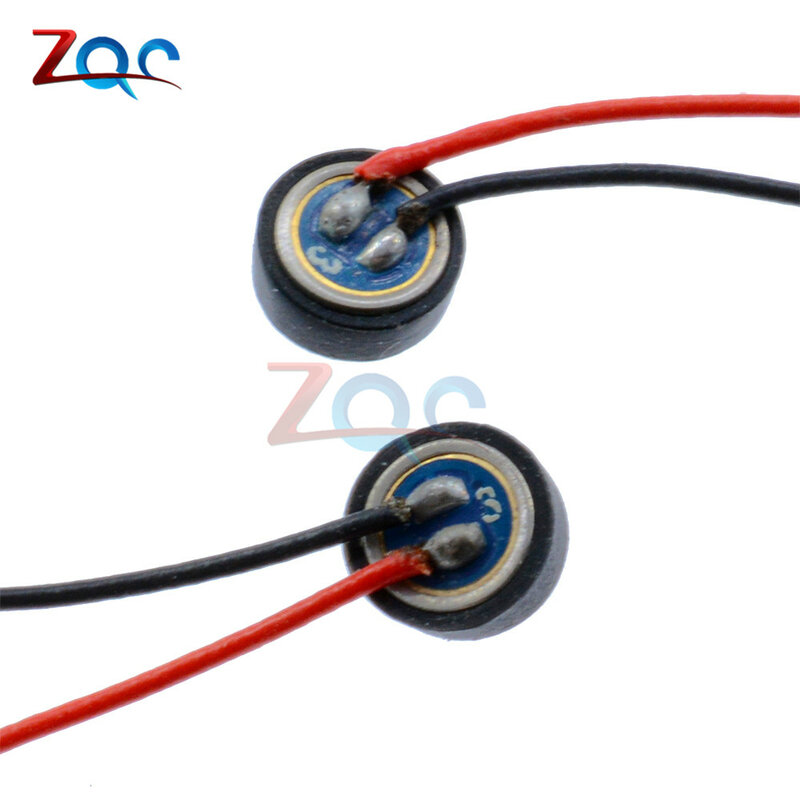Micrófono condensador Electret, cápsula de 2 cables, 4x1,5mm, 5 unidades