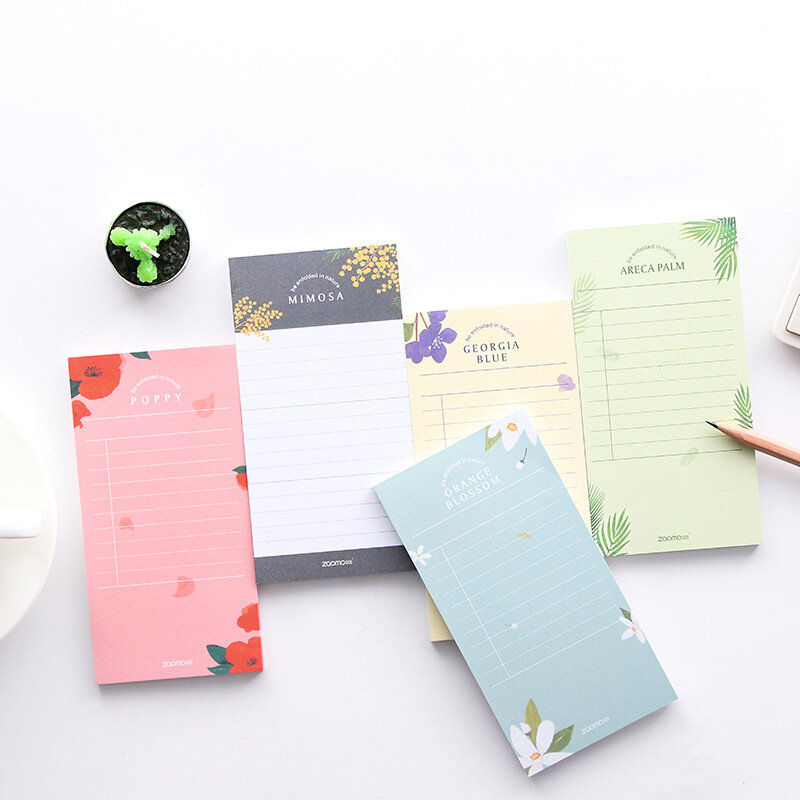 Cahier floral déchirable créatif, calendrier de bureau, plan mensuel, livre de plan de travail d'embauche, fournitures de bureau