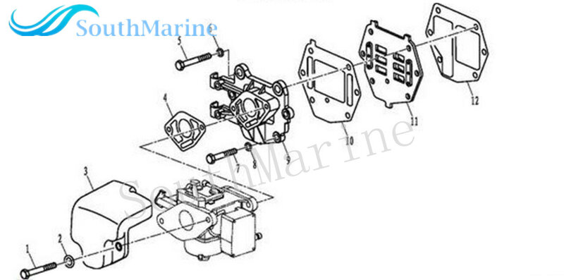 Лодочный мотор T8-05000009 впускной клапан прокладка для Parsun HDX 2-тактный T6 T8 T9.8 подвесной двигатель