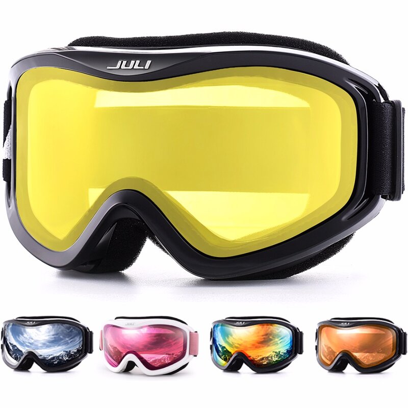 Lunettes de ski à double lentille antibuée pour hommes et femmes, lunettes de sport de neige, masque de ski d'hiver