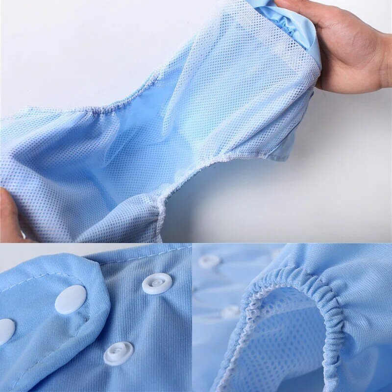 Ibu anak-anak bayi telanjang kain popok 0-3Y dapat digunakan kembali 7 warna dapat dicuci antilembap penutup celana pendek latihan