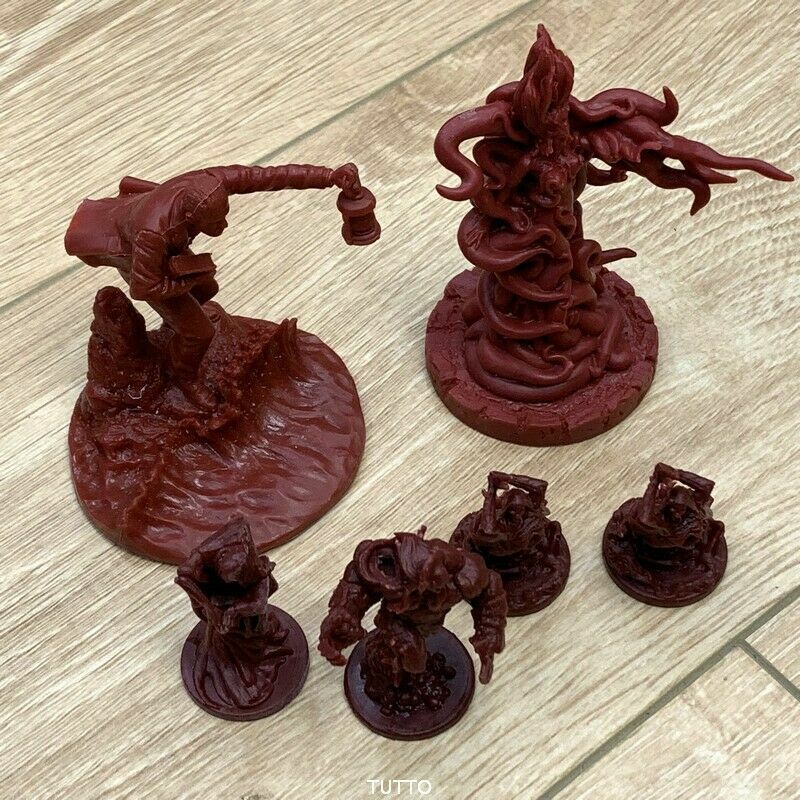 Lot 5 pièces Dungeons & Dragons D & D Cthulhu Wars Jeu Miniatures Chiffres Dragons Figure AUCUN SUPPORT Aléatoire-Pas de Répétition
