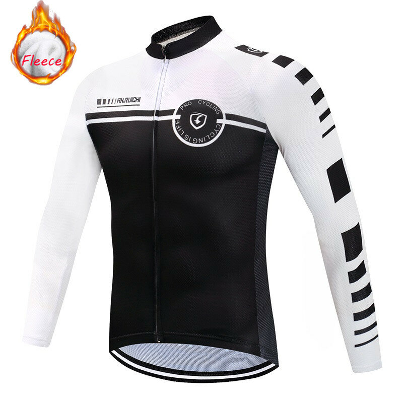 2023 Winter thermal fleece Cycling Clothes men Jersey suit outdoor bike MTB clothing Bib Pants set ropa ciclismo hombre