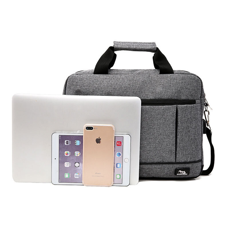 Soomile-Bolso de hombro para ordenador portátil, Maletín de negocios para oficina, con interfaz USB de 15,6 pulgadas, 2018