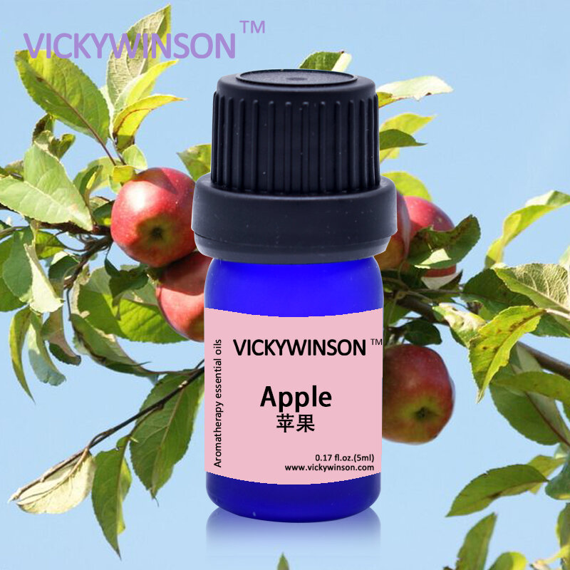 VICKYWINSON 100% Pure Plant Essential Oils Apple น้ำมันฝรั่งเศสนำเข้า Sleep Aids Defecation ม้าม5Ml Deodorization