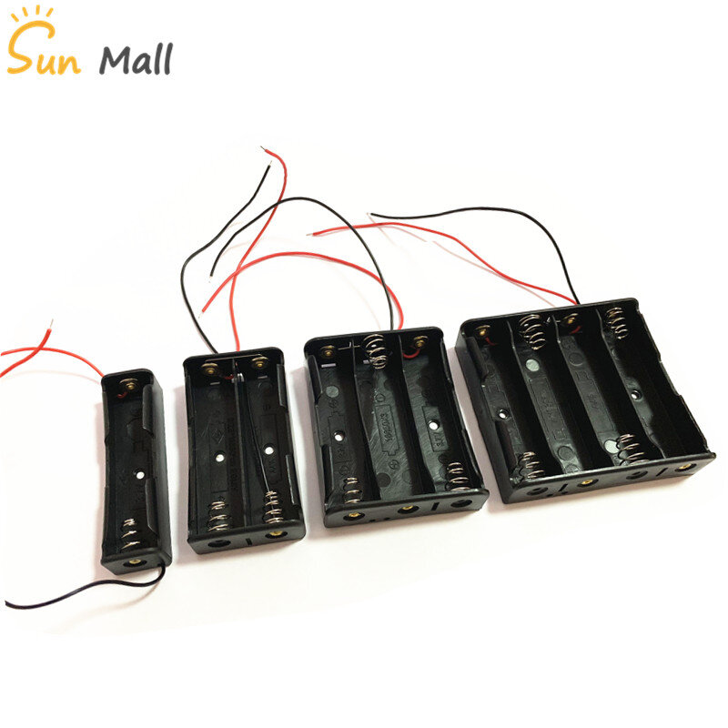 Caja de almacenamiento de batería 18650, cables con 1, 2, 3 y 4 ranuras, envío directo, 1 unidad