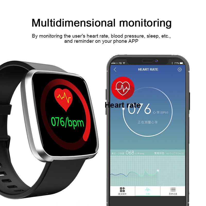 S7 Pulseira Heart Rate Monitor de Pressão Arterial Inteligente Chamada Lembrete Mensagem Rastreador De Fitness Mulheres À Prova D' Água Homens Relógio Inteligente