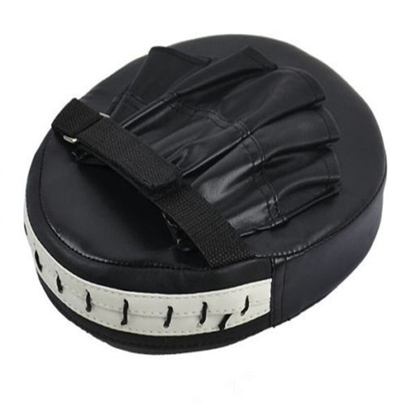 1 個ボクシング格闘技武道タイキックパッドキット黒空手トレーニングミットパンチスパーリングバッグ