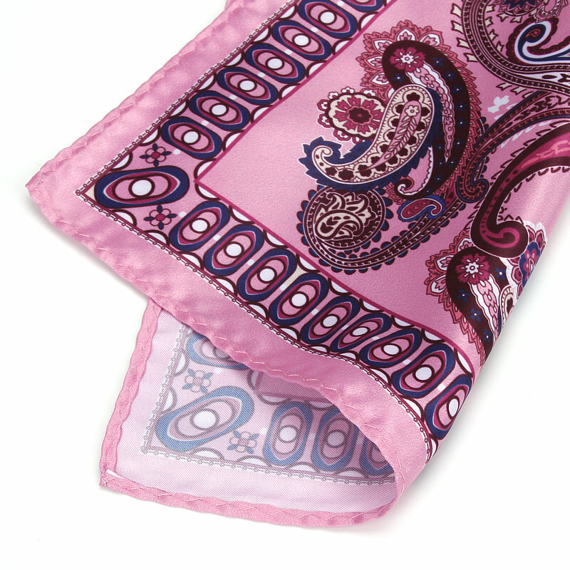 Mouchoir de poche Vintage Paisley pour hommes, serviette de poitrine en soie artificielle, carré doux, pour fête de mariage, Business, cadeau