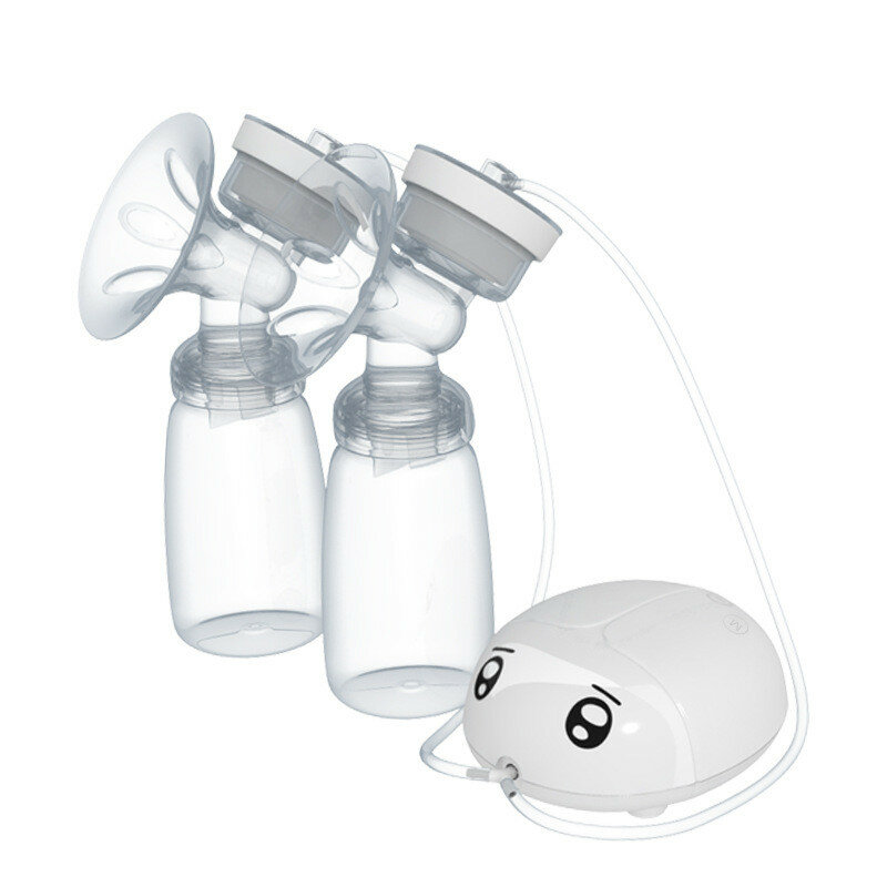 مضخات الثدي الكهربائية الثنائية وملحقاتها ، زجاجة الحليب ، كابل USB ، الحلمات PP ، مصاصات حليب الرضاعة الطبيعية الذكية للأطفال