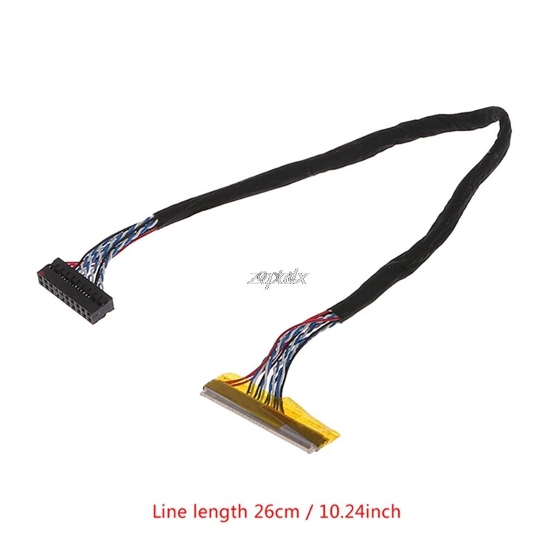 Универсальный 30-контактный 1-канальный 6-битный кабель LVDS 26 см для ЖК-панели 14,1-15,6 дюйма Z17, Прямая поставка
