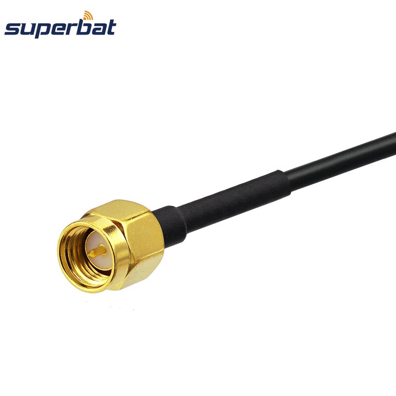 Superbat UHF PL259 SO239 Female to SMA Male Connector Pigtail RG174 Antenna Extension Cable 15cm for Wireless