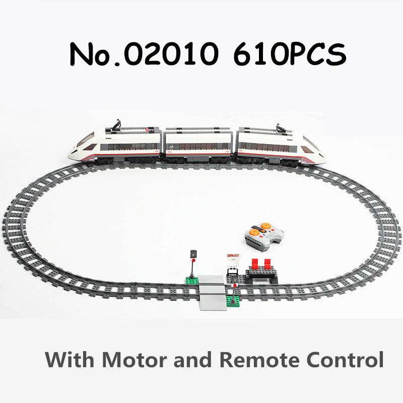 Building Blocks City Cargo Train Sets Technic Motor Passenger RC Trains Track Bricks 60052 60098 60051 Educational Toys for Kids