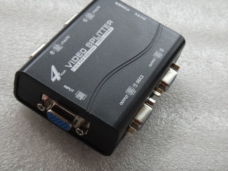 Divisor de vídeo VGA de 1 a 4 puertos, dispositivo de 2020 MHz, 250x1920, 4 puertos, 1x4, 1440 años