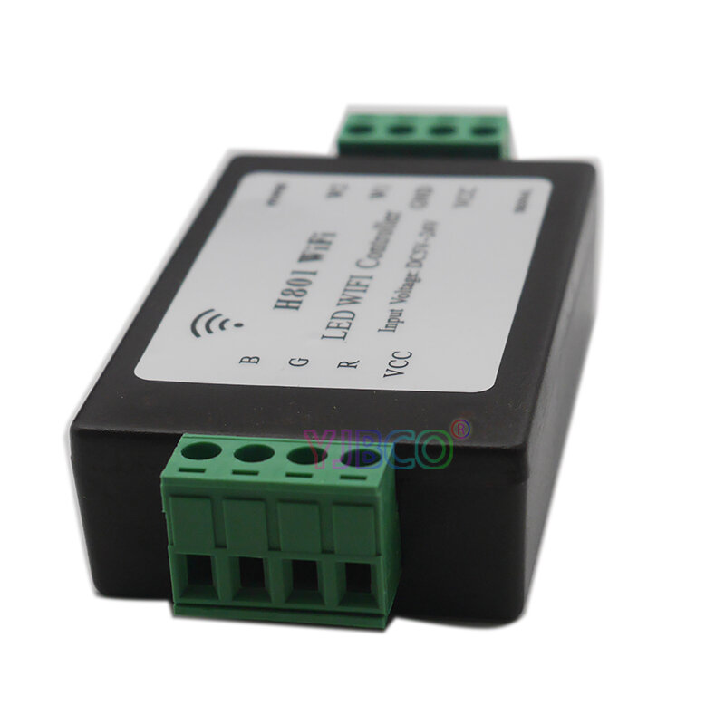Controlador LED H801 RGBW WiFi para tira de luces led RGBW, cinta de luz, entrada de DC5-24V, salida de 4 canales x 4a