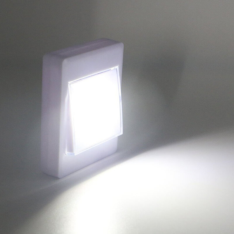 Rumah Tangga Berkualitas Tinggi Bertenaga Baterai Switch Lampu Malam Tekan untuk Membuka Malam Lampu Samping Tempat Tidur Koridor Tangga Toilet