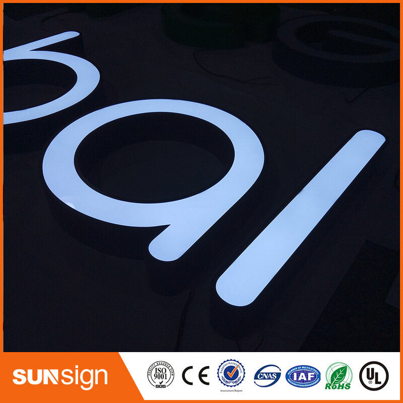 Sunsignature مصنع المخرج في الهواء الطلق علامات الاكريليك قناة الرسالة