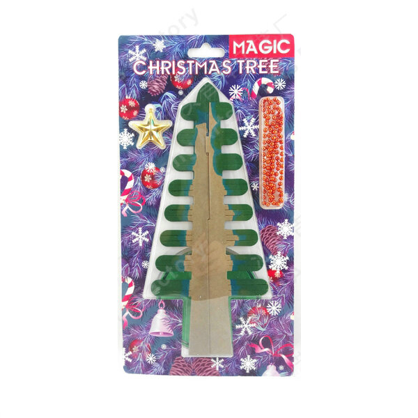 2019 28Hx11Dcm Extra Large Green Magic Growing Paper Crystals Christmas Tree Kit Artificial Mystic Trees Science Kids Toys Funny