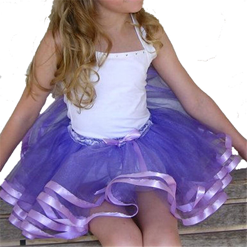 Baby Girl Tutu Skirt Cute Kids Princess Tulle Skirts Summer Children Party Ribbon Skirt Girls Dance Pettiskirt