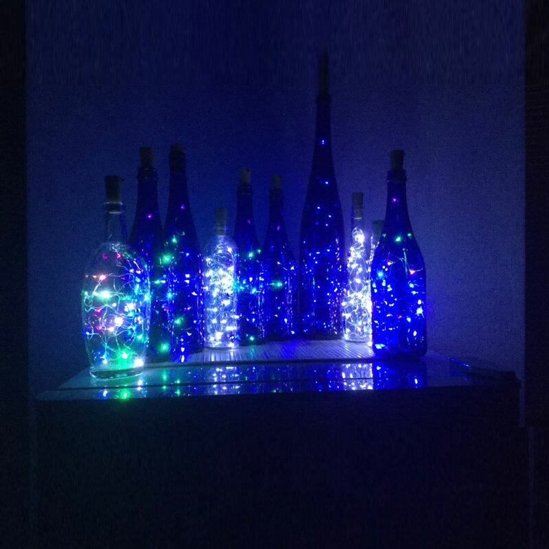 9 sztuk/zestaw 9 kolorów gorąca sprzedaż Cork Lights wino w butelce girlanda żarówkowa LED Lights 3.28/6.5/9.84ft 10/20/30 LEDs wino listwy LED dekoracji