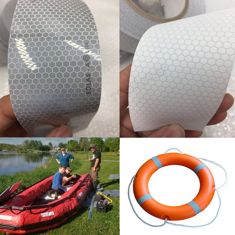 Roadstar cinta reflectante marina de grado solar, productos de salvamento, costura en ropa, 5cm x 10m