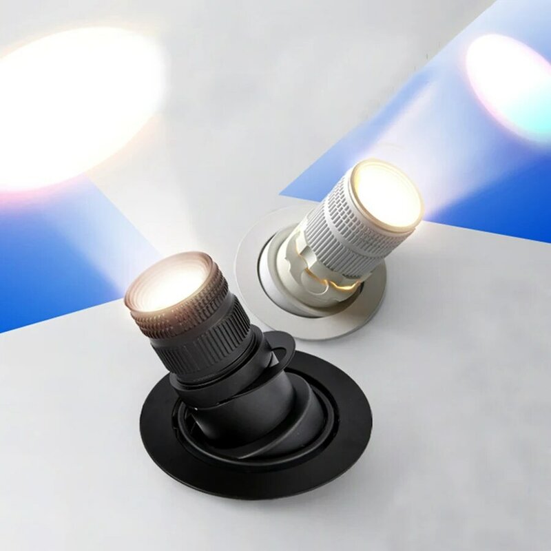 Thrisdar ซูม LED Spotlight ปรับโฟกัส Led downlight โคมไฟเพดานโรงแรมห้องโถง House เฉพาะ Spotlight