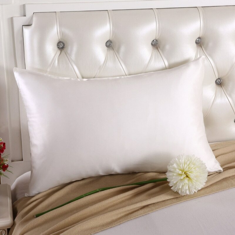 100% Nature Mulberry Silk Pillowcase Zipper Pillowcases Pillow Case For Healthy Standard Queen King Multicolor