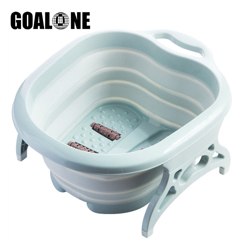GOALONE Portable Foot Basin Collapsible Foot Washing Basin Foot Spa Bucket Pedicure Bath Soaking Tub Travel Foldable Wash Basin