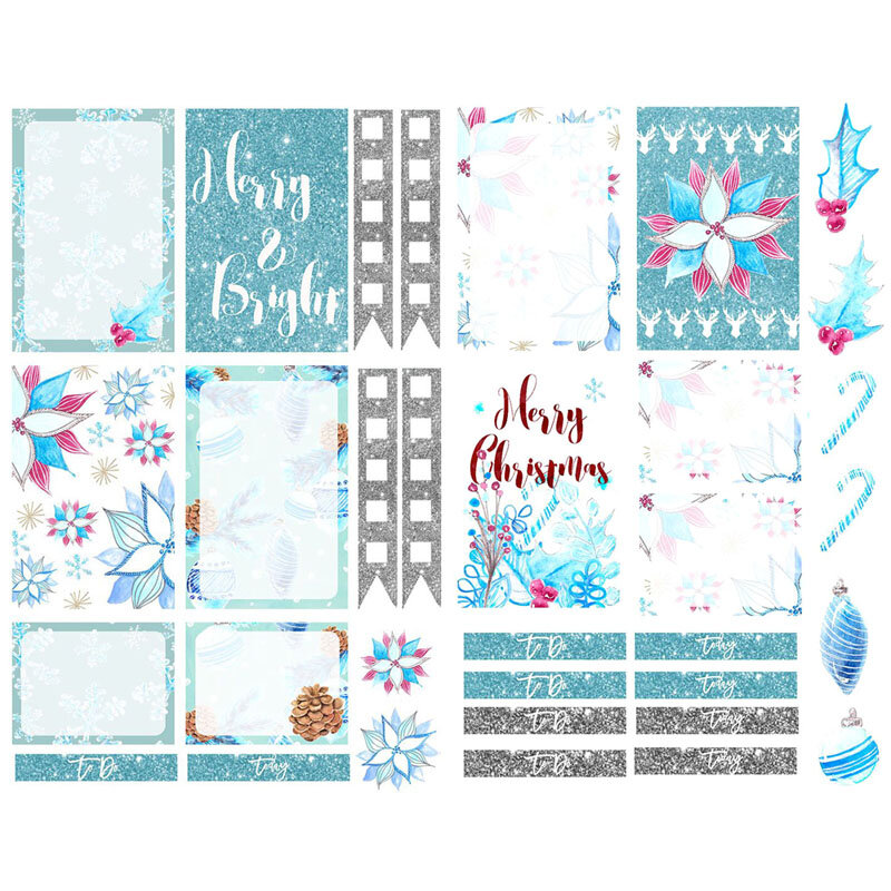 1 pçs inverno flocos de neve decoração pré-cortado adesivo kawaii papelaria bonito pegajoso notas planejador adesivos decoração do escritório