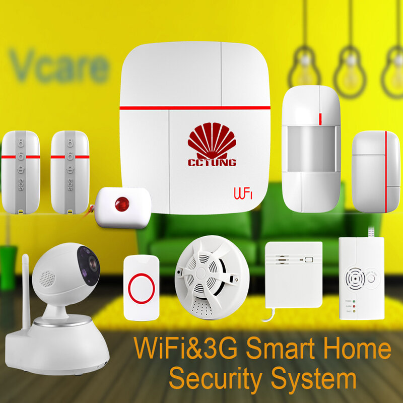 433MHz Wireless Gas Sensor for Coal Gas Natural Gas & Petroleum Gas Detection with WIFI GSM 3G Version Vcare Smart Alarm System